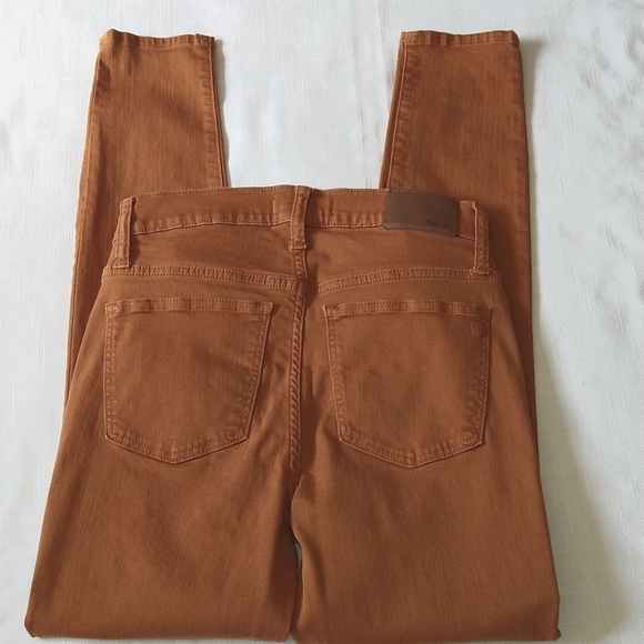 Madewell 9" Mid Rise Skinny Ankle Jeans Buttons Fly Copper Color Size 26 - Picture 9 of 16
